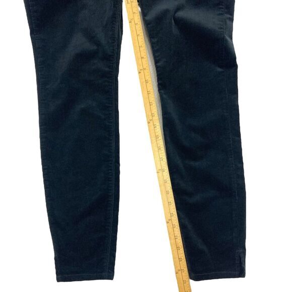 Vineyard Vines Pants Womens 10 Black Corduroy High Waisted Skinny Ankle Casual - Picture 11 of 14